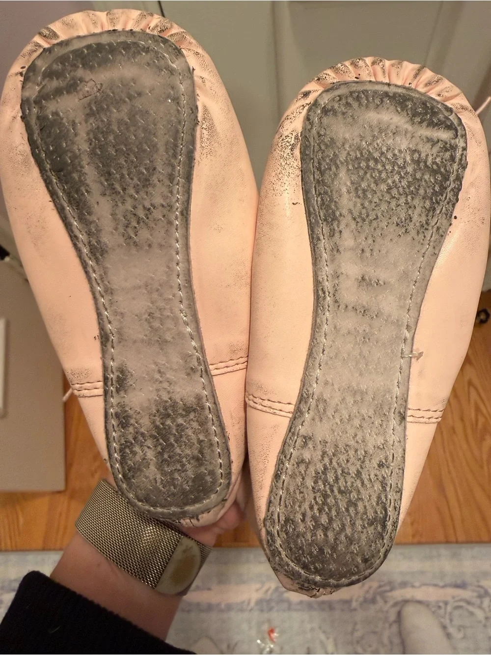 Girls Ballet Shoes - Light Pink Slip-On Ballet Shoes Sz 12
